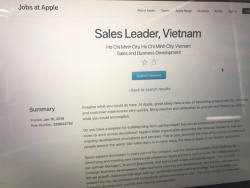 Apple tuyển Giám đốc kinh doanh tại Việt Nam Apple tuyển Giám đốc kinh doanh tại Việt Nam