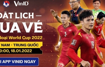 VinID mở bán vé trận Việt Nam - Trung Quốc
