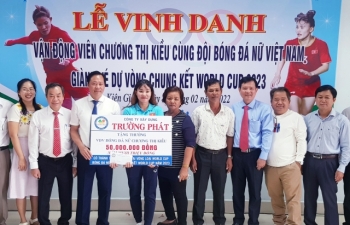 Kiên Giang vinh danh nữ cầu thủ bóng đá Chương Thị Kiều