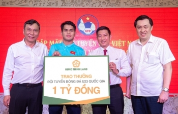 Hưng Thịnh Land thưởng nóng 1 tỷ đồng cho U23 Việt Nam