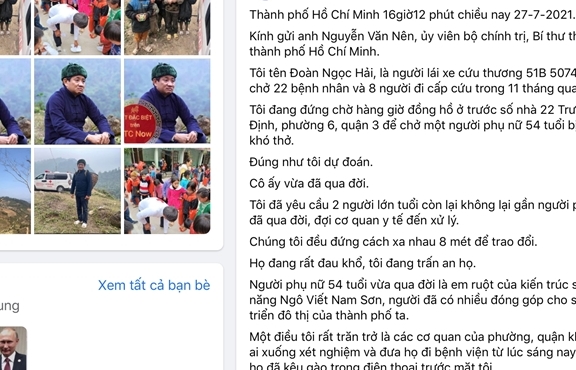 TP.HCM: Quận 3 xác minh thông tin ông Đoàn Ngọc Hải đăng trên Facebook
