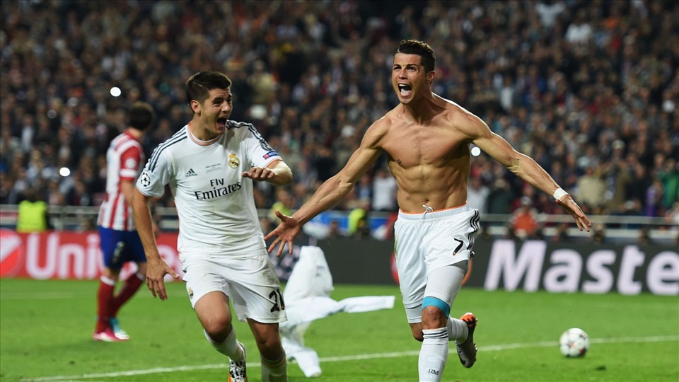 Nếu trở lại Juve, Morata sẽ lần thứ ba là đồng đội của Cristiano Ronaldo. Ảnh: Getty Images