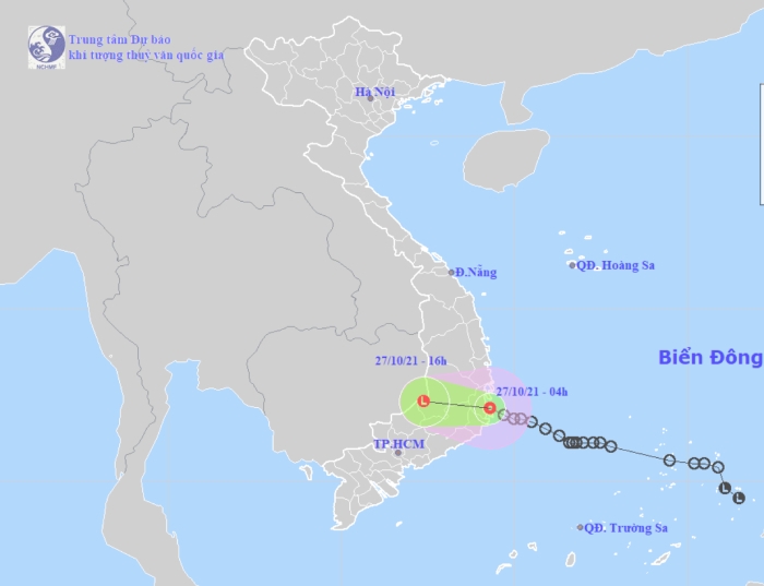 Áp thấp ngay trên bờ biển tỉnh Khánh Hoà, miền Trung và Tây Nguyên mưa to - 1