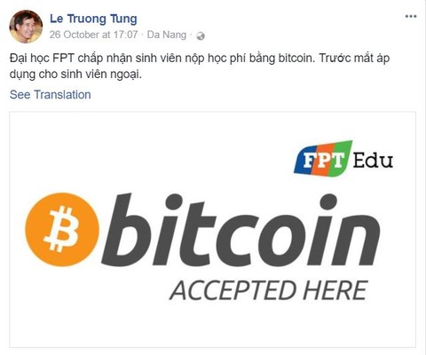 neu thu hoc phi bang bitcoin dai hoc fpt se bi phat nang