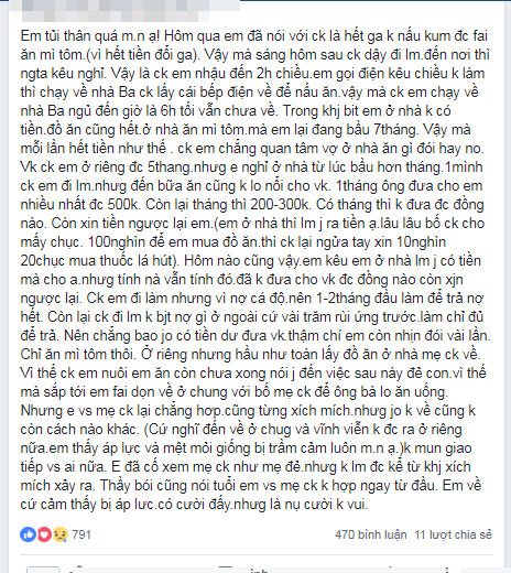 than tho chong chi dua 500 nghinthang vo bau bi dan mang nem da vi ly do khong ngo