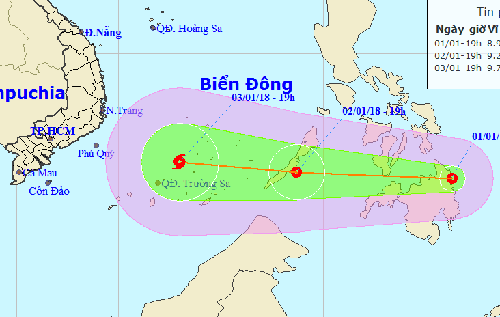 Áp thấp nhiệt đới có thể mạnh thành bão khi đến gần Trường Sa ap thap nhiet doi co the manh thanh bao khi den gan truong sa
