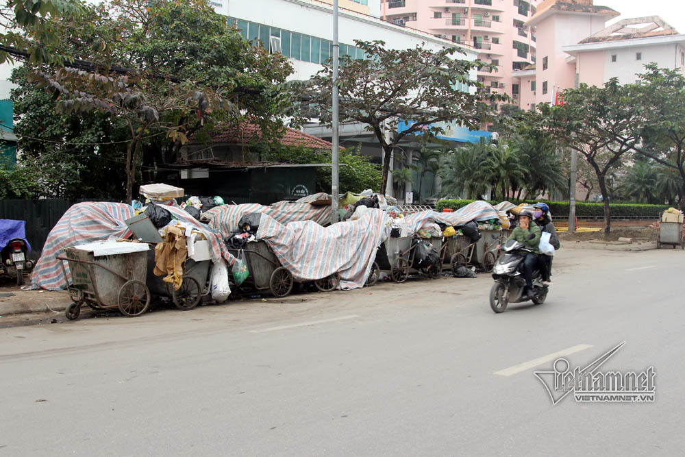 dan phong toa bai rac nam son ha noi rac ngap day duong