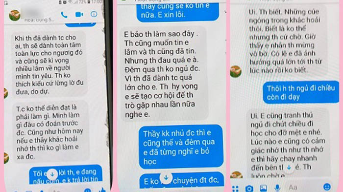 nghi van thay giao nhan tin ga tinh hoc sinh cap 3 truong chuyen o thai binh