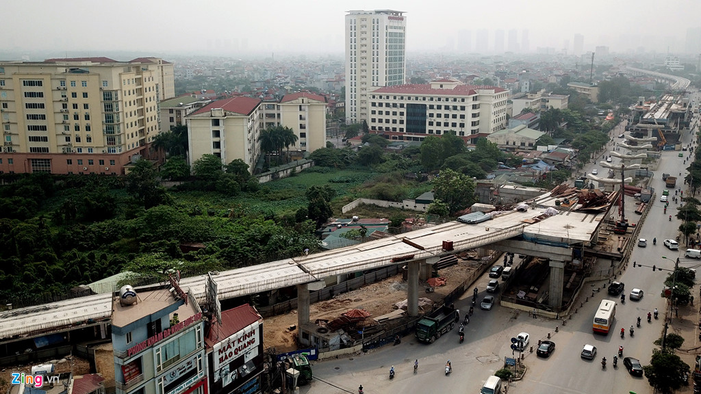 anh can canh tuyen metro cham tien do gan mot thap ky o ha noi