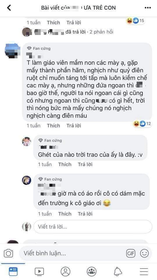 bang hoang truoc fanpage co noi dung bai tru lang ma tre em