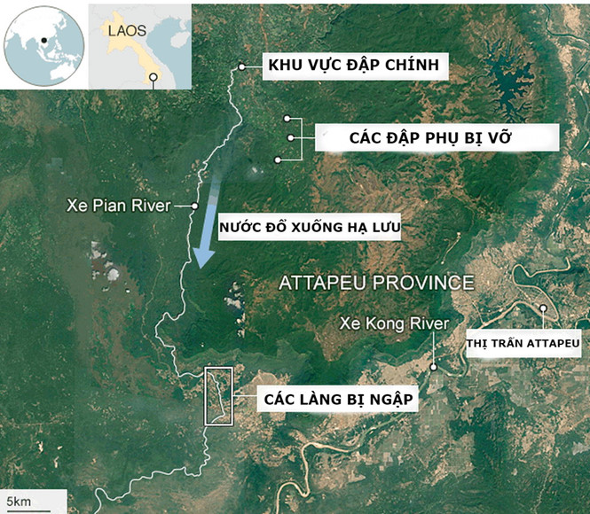 dap thuy dien o lao da nut mot ngay truoc khi vo