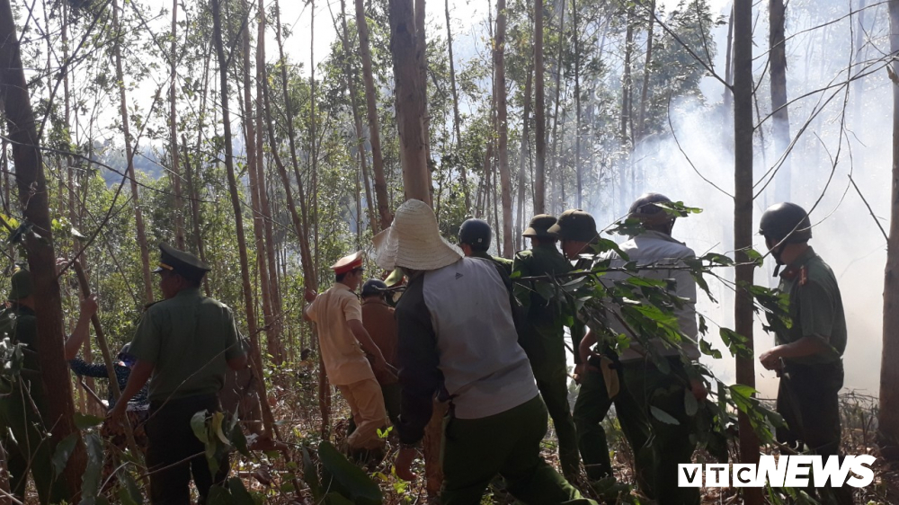 chay rung nghi ngut xuat hien nhieu tieng no vang troi o binh dinh