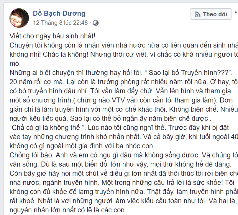 mc bach duong vuon co tich gio ra sao khi roi vtv sau 20 nam gan bo