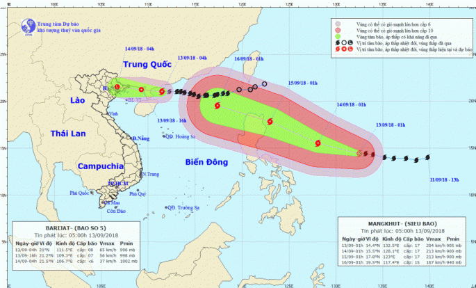 bao so 5 suy yeu khi do bo dat lien sieu bao mangkhut manh cap 17 hoanh hanh tren bien dong