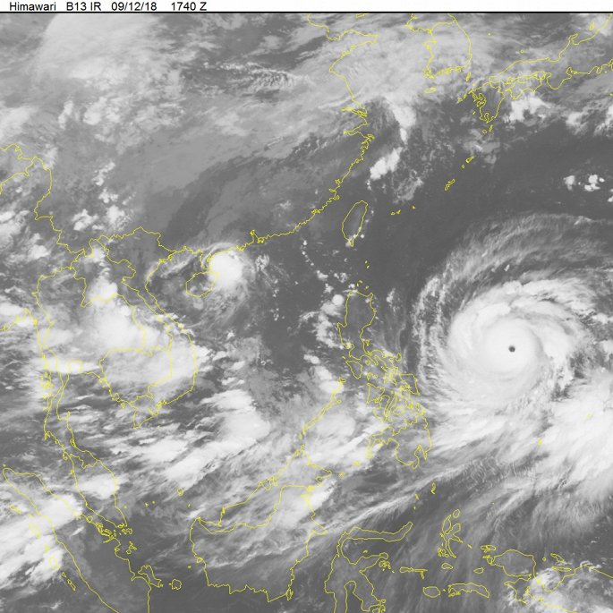 bao so 5 suy yeu khi do bo dat lien sieu bao mangkhut manh cap 17 hoanh hanh tren bien dong