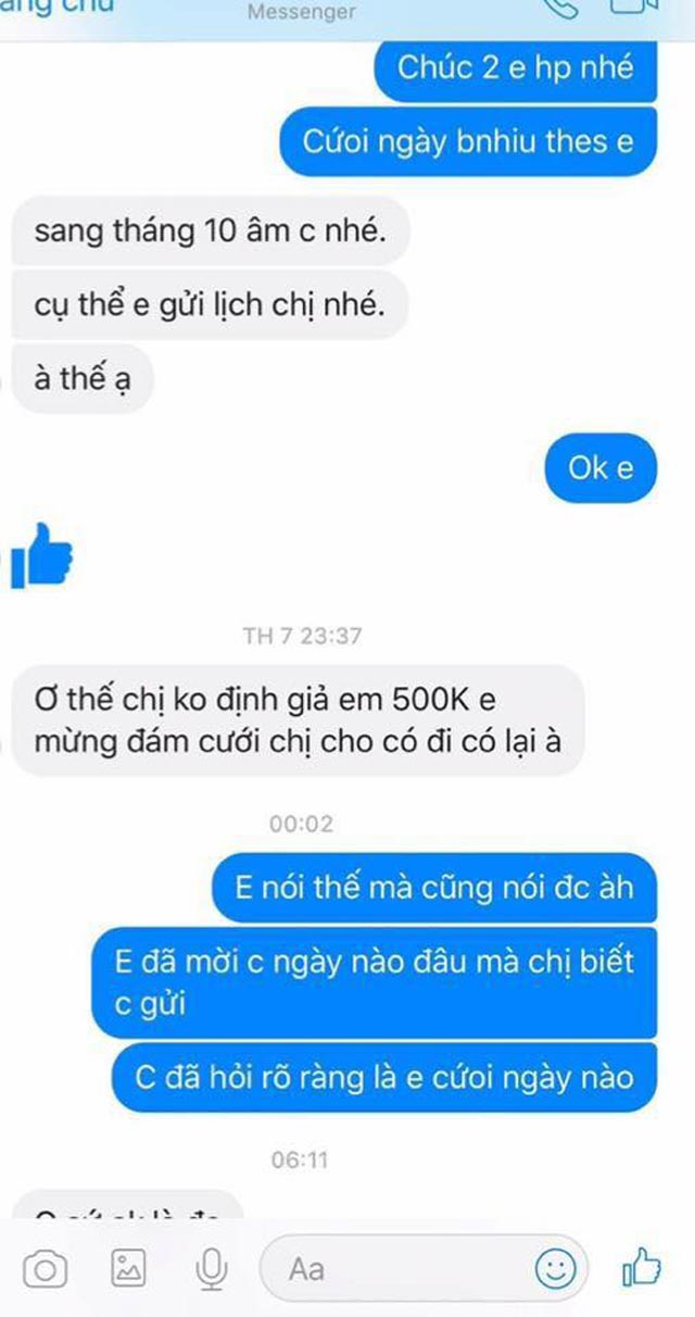 nong tren mang khach khong di dam cuoi co dau nhan tin doi chuyen tien mung