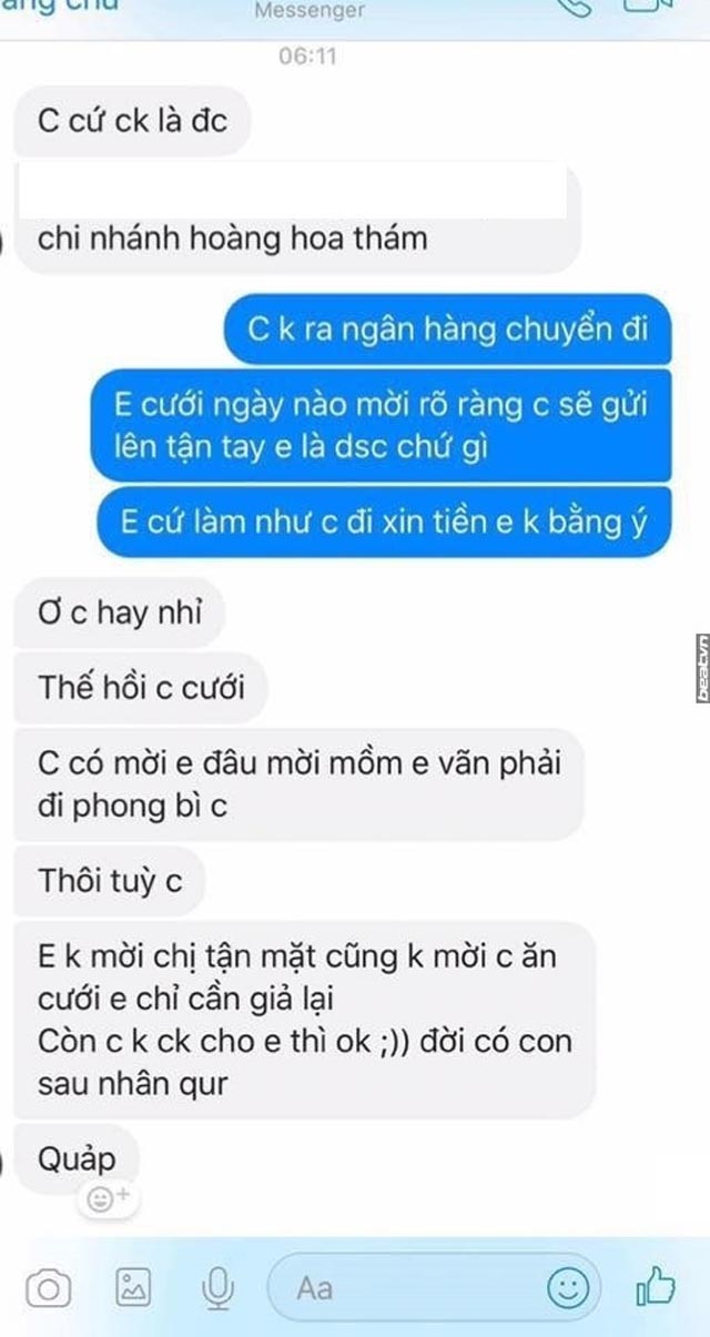 nong tren mang khach khong di dam cuoi co dau nhan tin doi chuyen tien mung