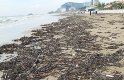 400 tan rac tap vao bai bien vung tau