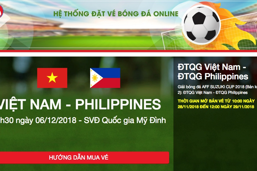 10h sang nay mo he thong ban ve online tran viet nam philippines