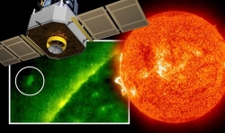 NASA chụp được ảnh tàu vũ trụ của người ngoài hành tinh lớn hơn Trái đất ở gần Mặt trời?