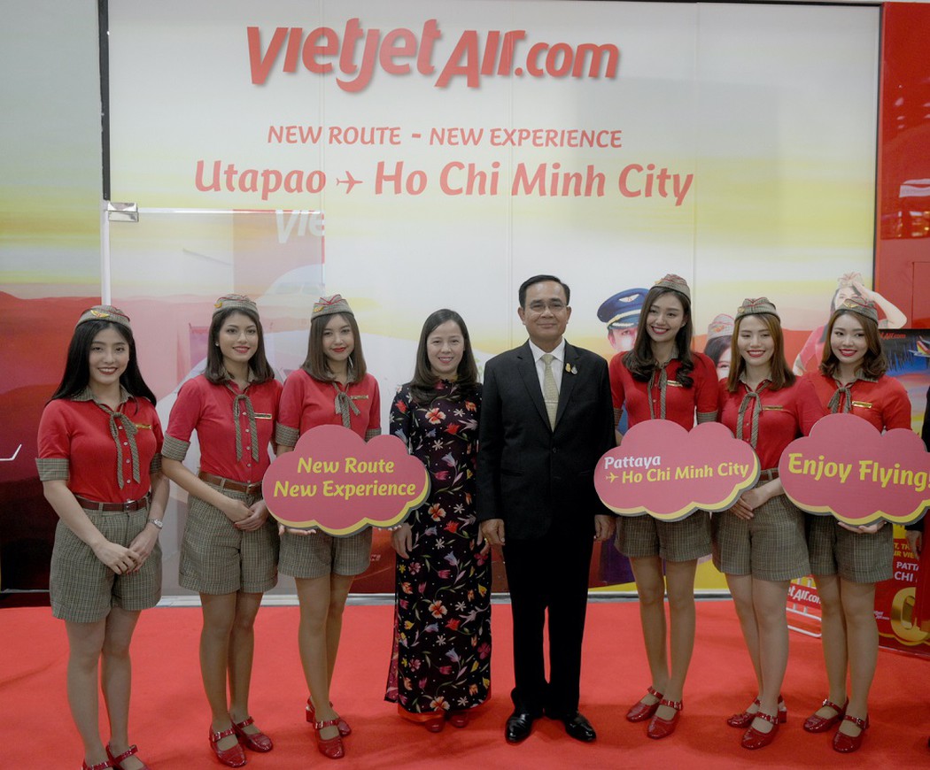 thu tuong thai lan chuc mung vietjet tai le ra mat duong bay moi