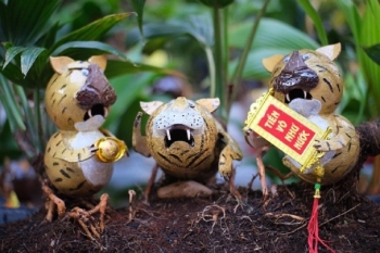 Loạt sản phẩm hình hổ trang trí nhà đón Tết Nhâm Dần