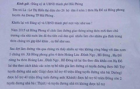 chua dong tien lam duong khong duoc khai sinh xu ly nong