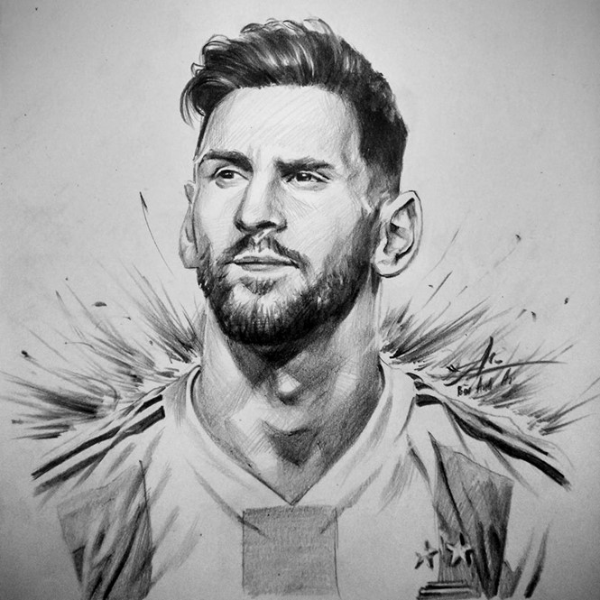 Chàng trai vẽ dàn sao World Cup sống động như thật chang trai ve dan sao world cup song dong nhu that