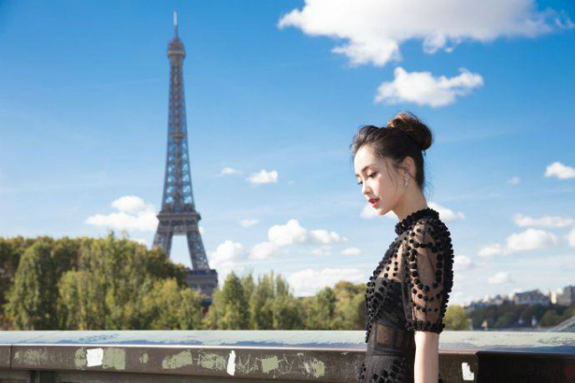 angelababy xinh dep trong tuan le thoi trang paris