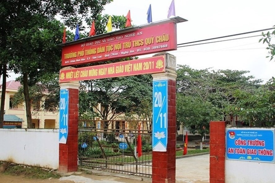 Trường phổ thông dân tộc nội trú THCS Quỳ Châu (Nghệ An). Ảnh: Việt Hòa