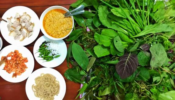 goi la mang nuong xao venh bo ngon nuc tieng o tay nguyen