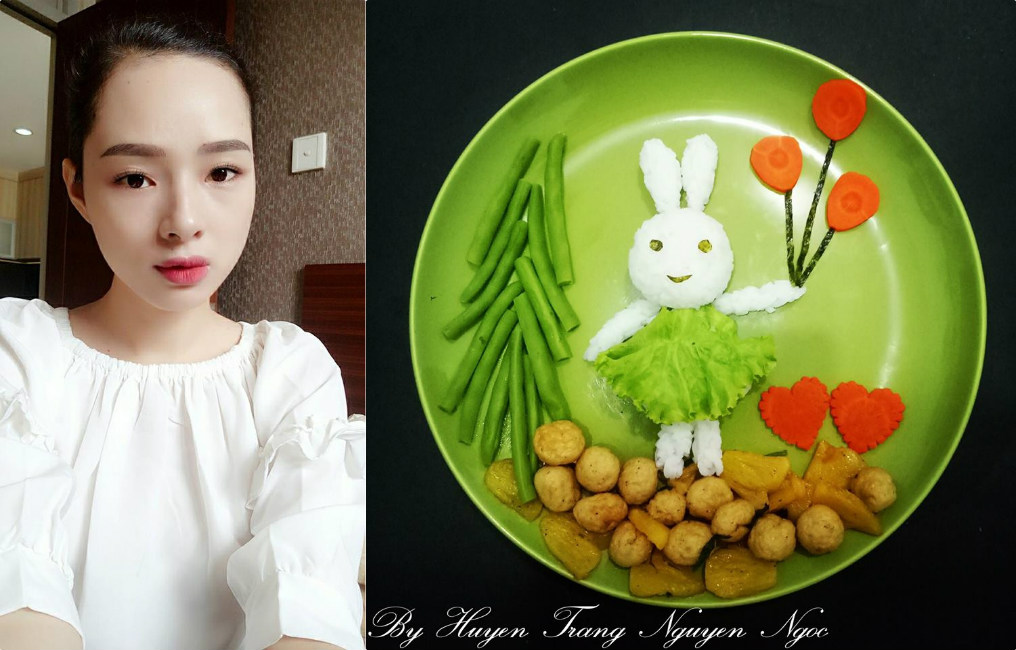 me xinh chua benh bieng an cho con bang nhung dia com co tich