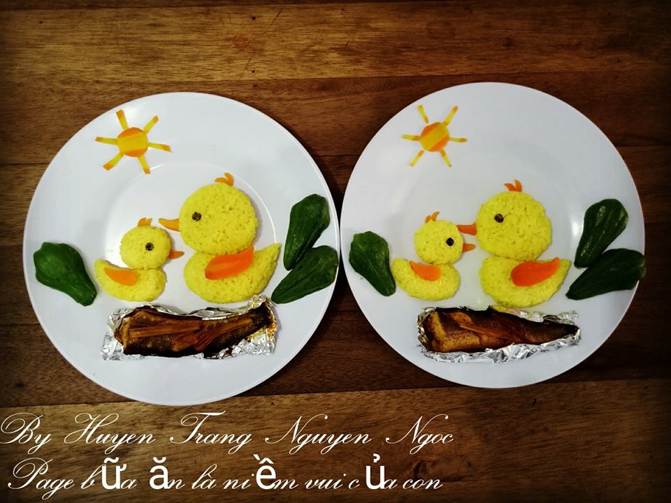 me xinh chua benh bieng an cho con bang nhung dia com co tich