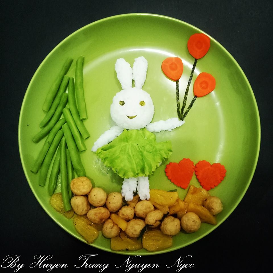 me xinh chua benh bieng an cho con bang nhung dia com co tich