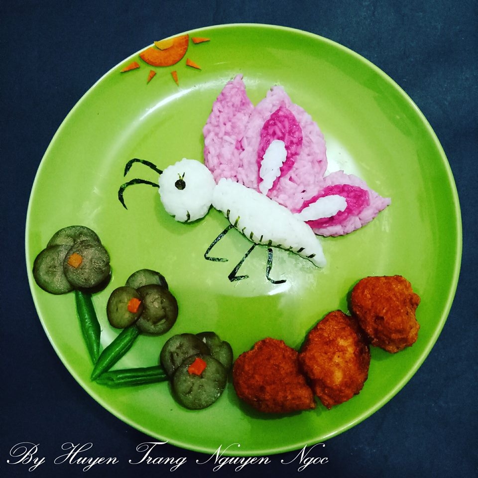 me xinh chua benh bieng an cho con bang nhung dia com co tich