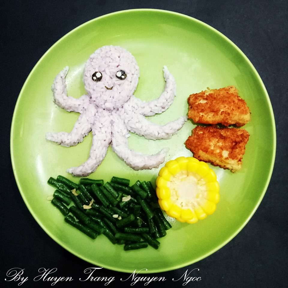 me xinh chua benh bieng an cho con bang nhung dia com co tich