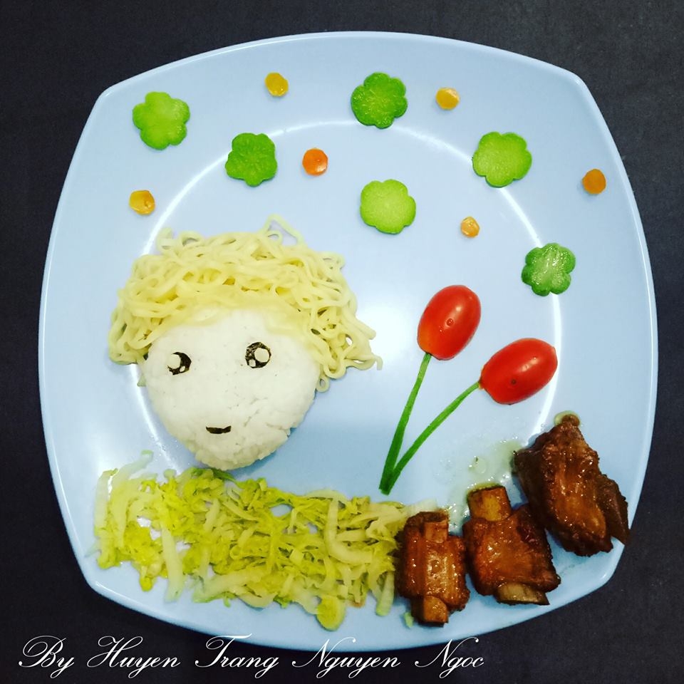 me xinh chua benh bieng an cho con bang nhung dia com co tich