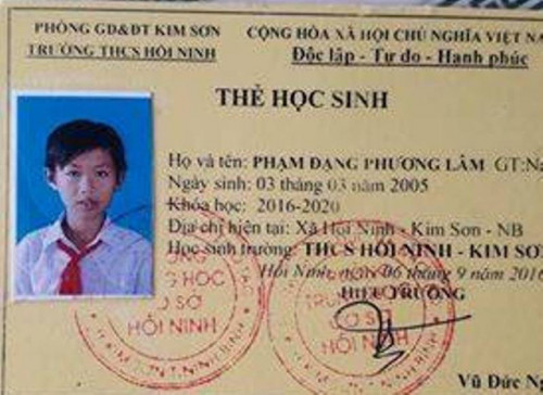 nam sinh lop 7 mat tich bi an sau khi bi bat viet ban kiem diem