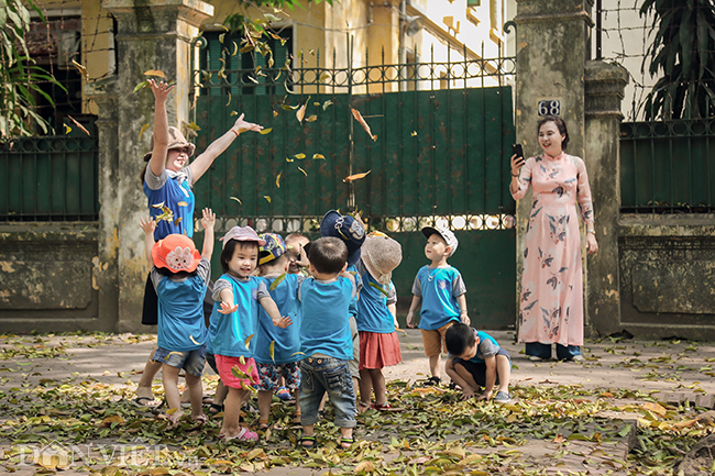 anh mua la sau nhuom vang tren con duong lang man nhat ha noi