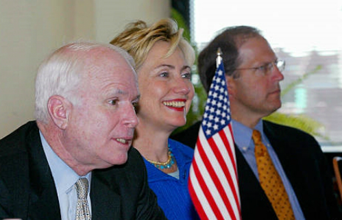 cuoc thi uong ruou giua john mccain va hillary clinton 14 nam truoc