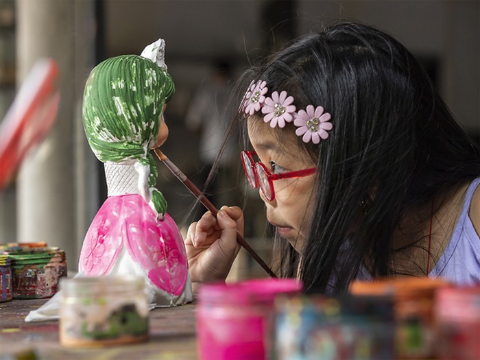 khi be the hien niem dam me doat giai nhat cuoc thi anh nghe thuat ha noi 2019