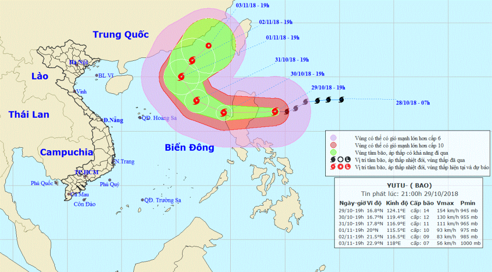 sieu bao yutu giat cap 16 gay nguy hiem rui ro thien tai tren bien dong