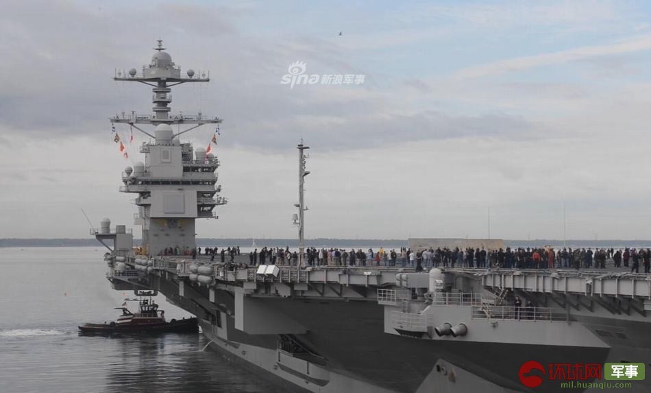 anh my chuan bi ha thuy sieu tau san bay hat nhan lop ford thu hai