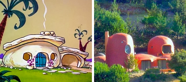 nhung can nha di trong hoat hinh khong ngo lai co ngoai doi thuc