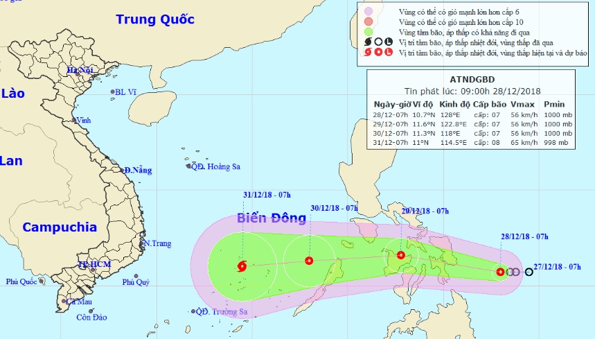 chuyen gia khi tuong thoi tiet tren bien dong dien bien nguy hiem khong duoc lo la