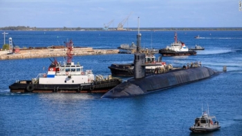 Tàu ngầm tên lửa hạt nhân của Mỹ bất ngờ xuất hiện ở đảo Guam