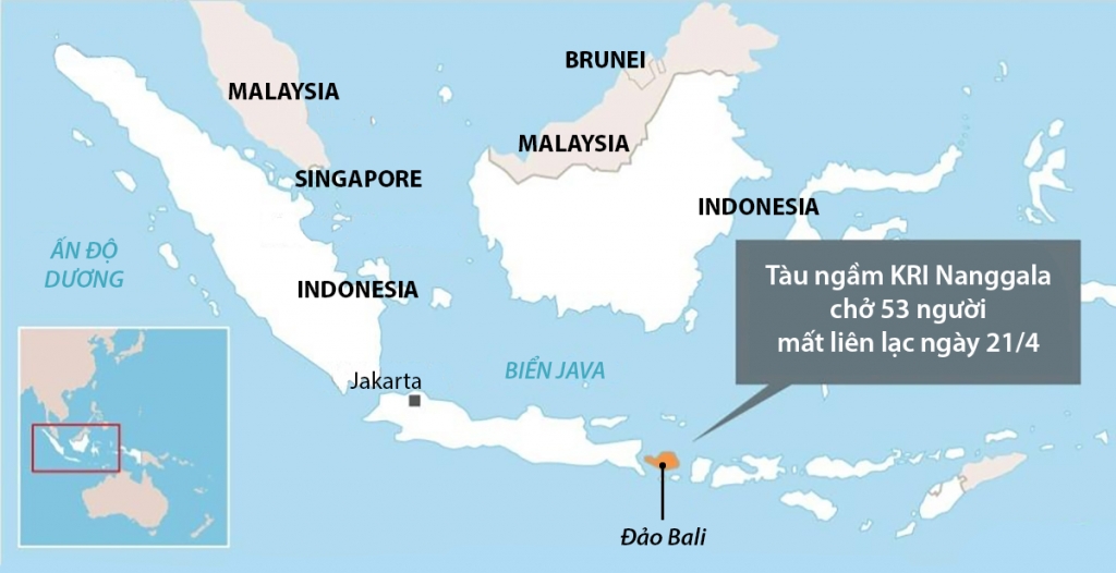 Tàu ngầm Indonesia có nguy cơ không thể cứu