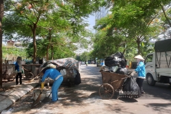 ha noi nhung quan nao da thu don xong rac thai ton dong trong noi do