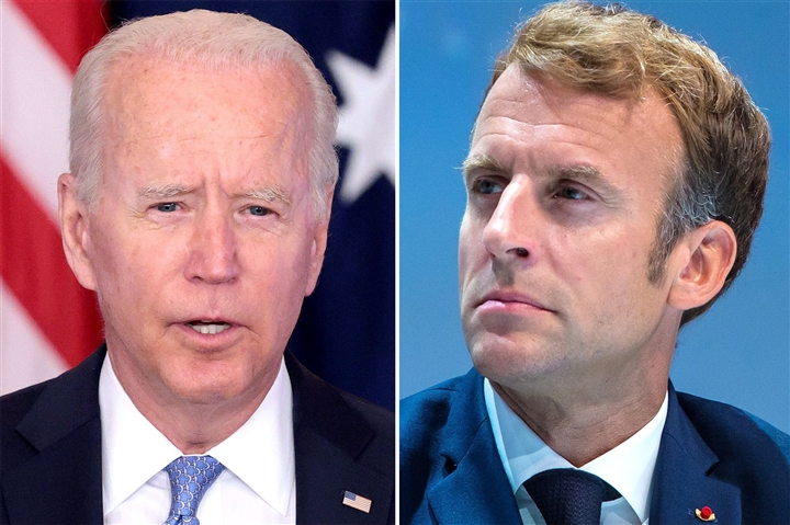 Ông Biden sẽ nói chuyện với Tổng thống Macron để giải quyết căng thẳng  - 1