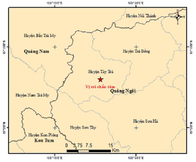 5 phút, Quảng Ngãi xảy ra 2 trận động đất - 1
